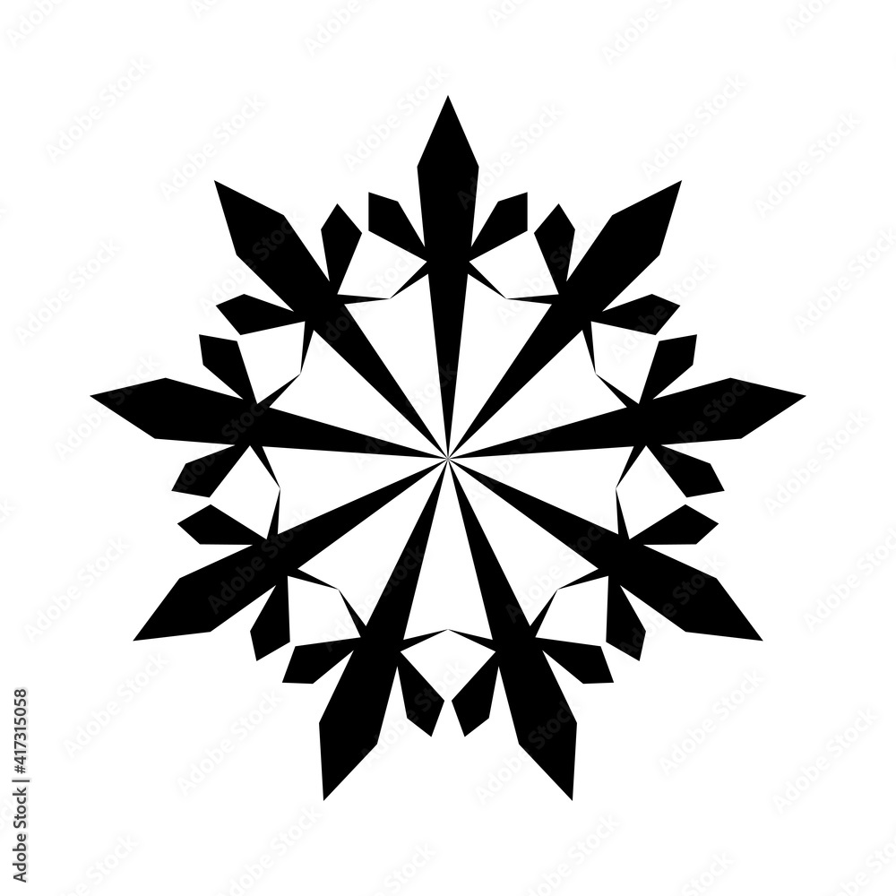 Sticker snowflake icon