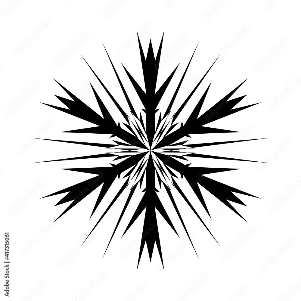 Sticker snowflake icon