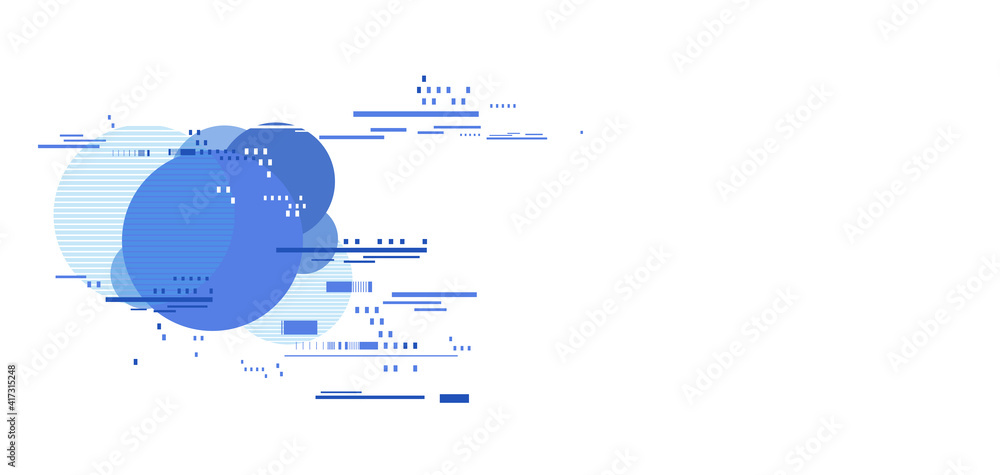 Poster Abstract tech background with simple object.