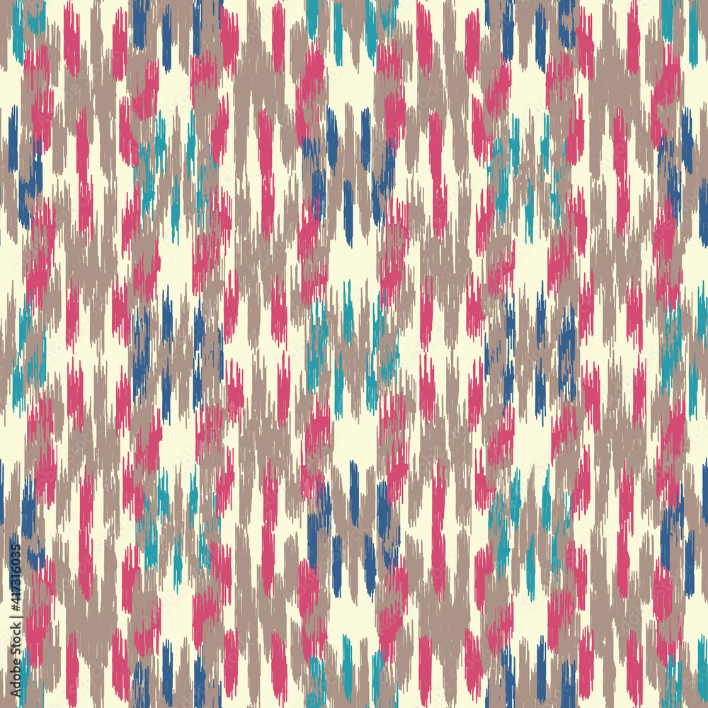 Poster seamless abstract pattern in doodle style with the image of colorful strokes.