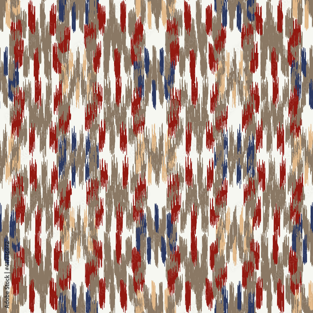 Poster seamless abstract pattern in doodle style with the image of colorful strokes.