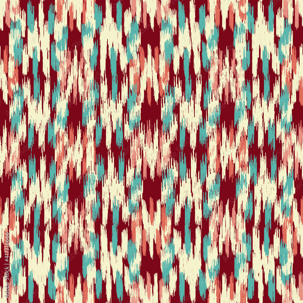 Poster seamless abstract pattern in doodle style with the image of colorful strokes.