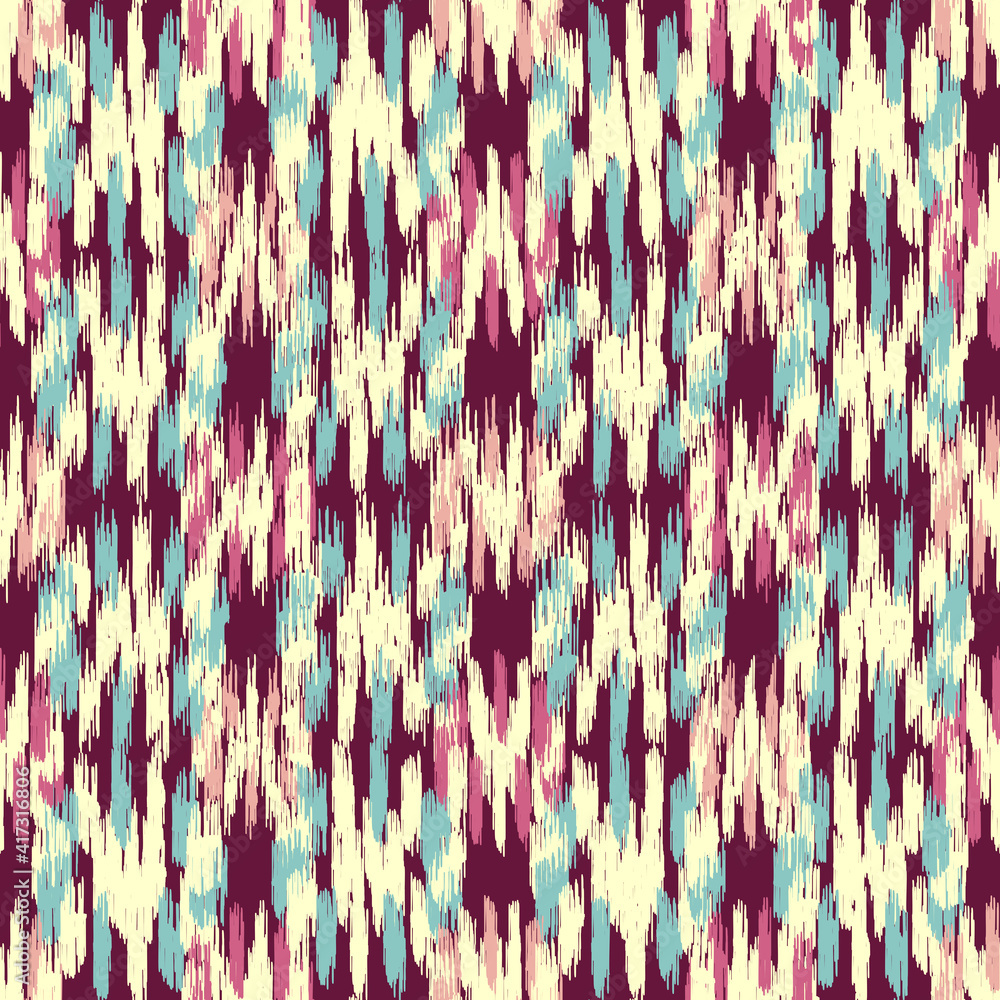 Poster seamless abstract pattern in doodle style with the image of colorful strokes.
