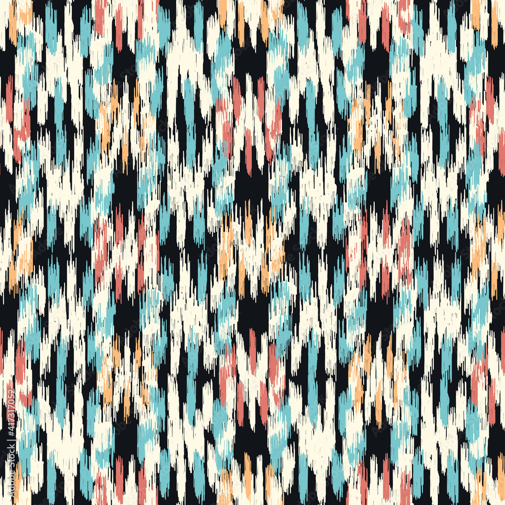 Poster seamless abstract pattern in doodle style with the image of colorful strokes.