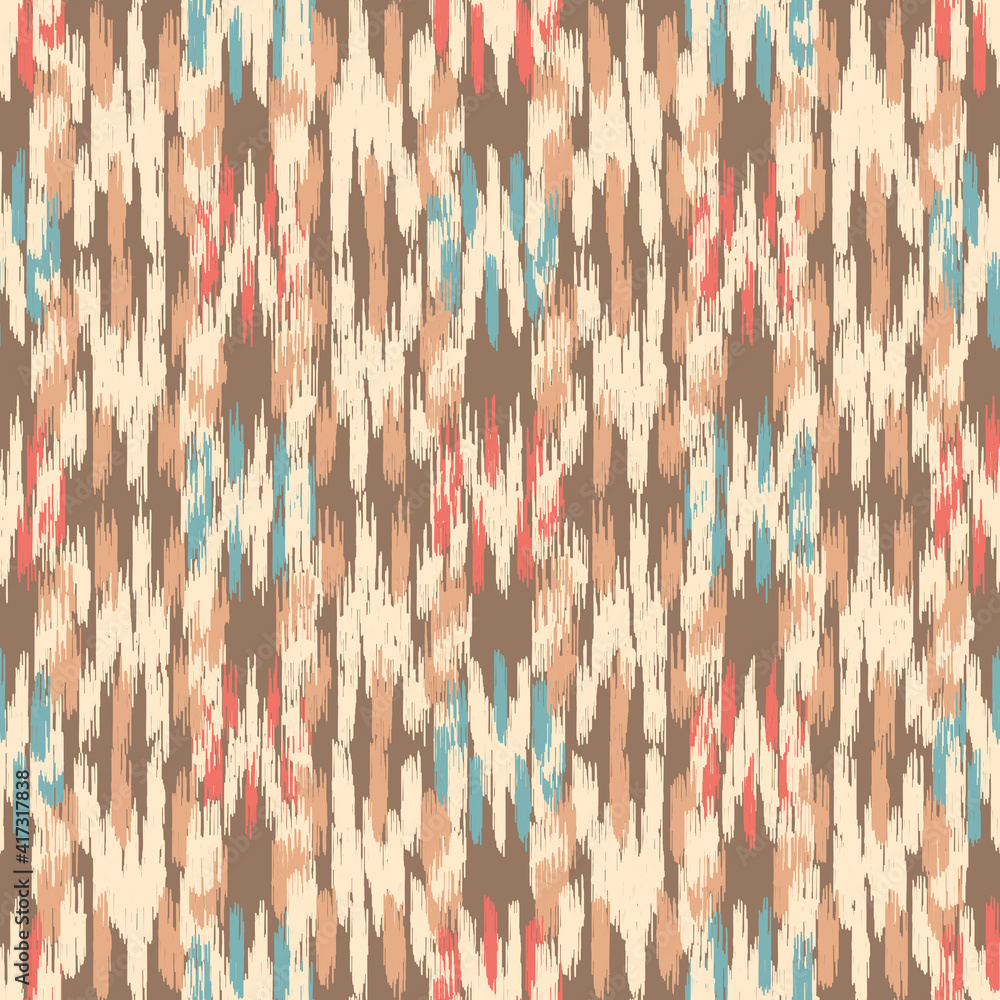 Poster seamless abstract pattern in doodle style with the image of colorful strokes.