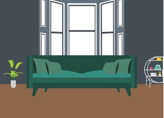 modern interior with a window