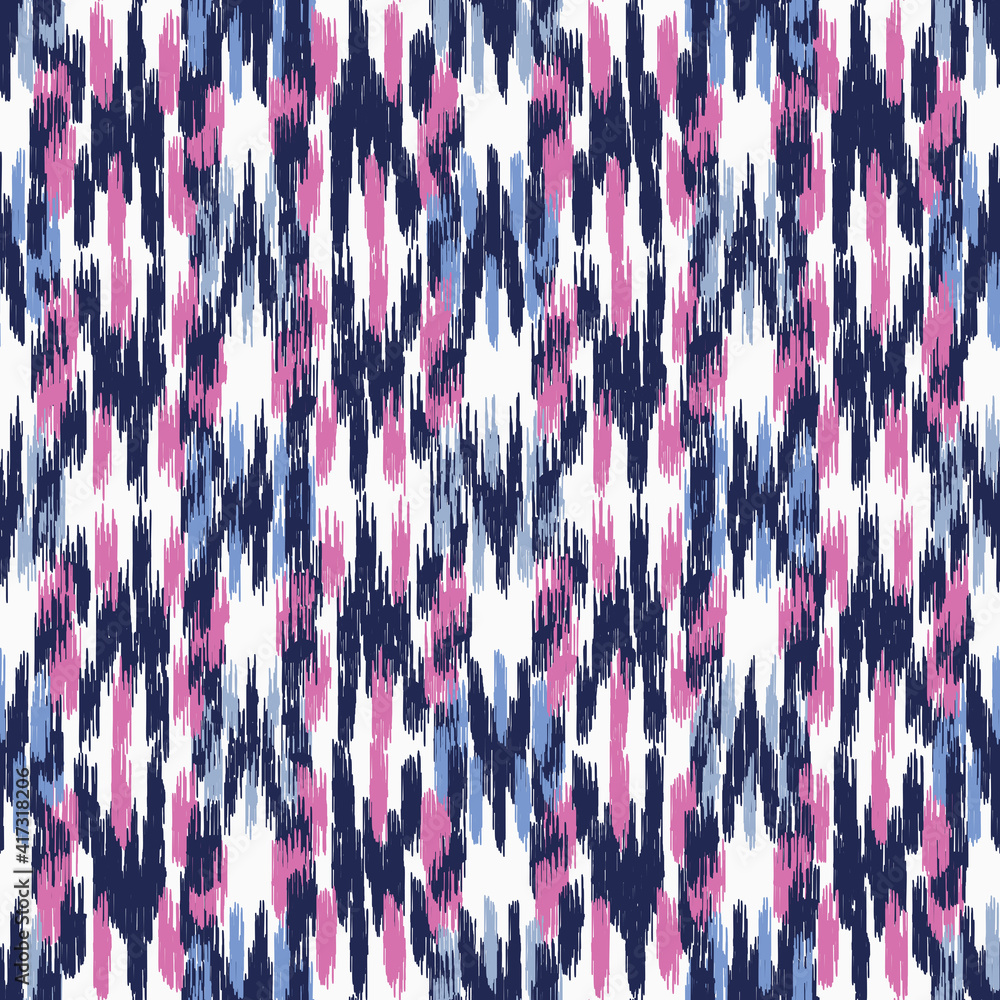 Poster seamless abstract pattern in doodle style with the image of colorful strokes.