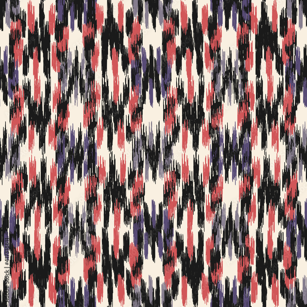 Poster seamless abstract pattern in doodle style with the image of colorful strokes.