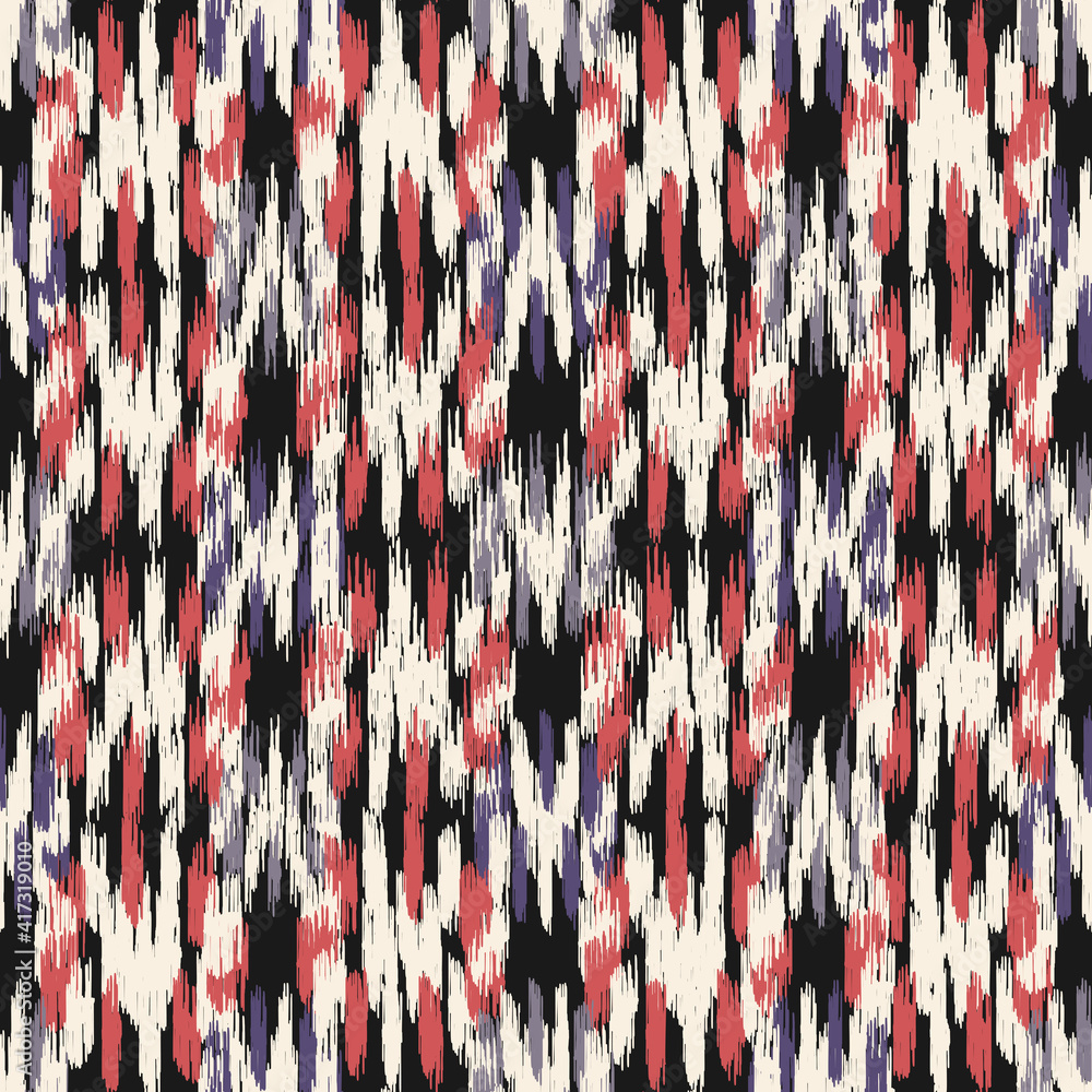 Poster seamless abstract pattern in doodle style with the image of colorful strokes.