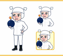 衛生的な服を着ている人