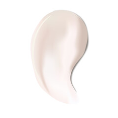 Cream texture stroke isolated on transparent background. Facial creme, foam, gel or body lotion skincare icon.