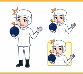 衛生的な服を着ている人