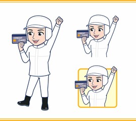 衛生的な服を着ている人