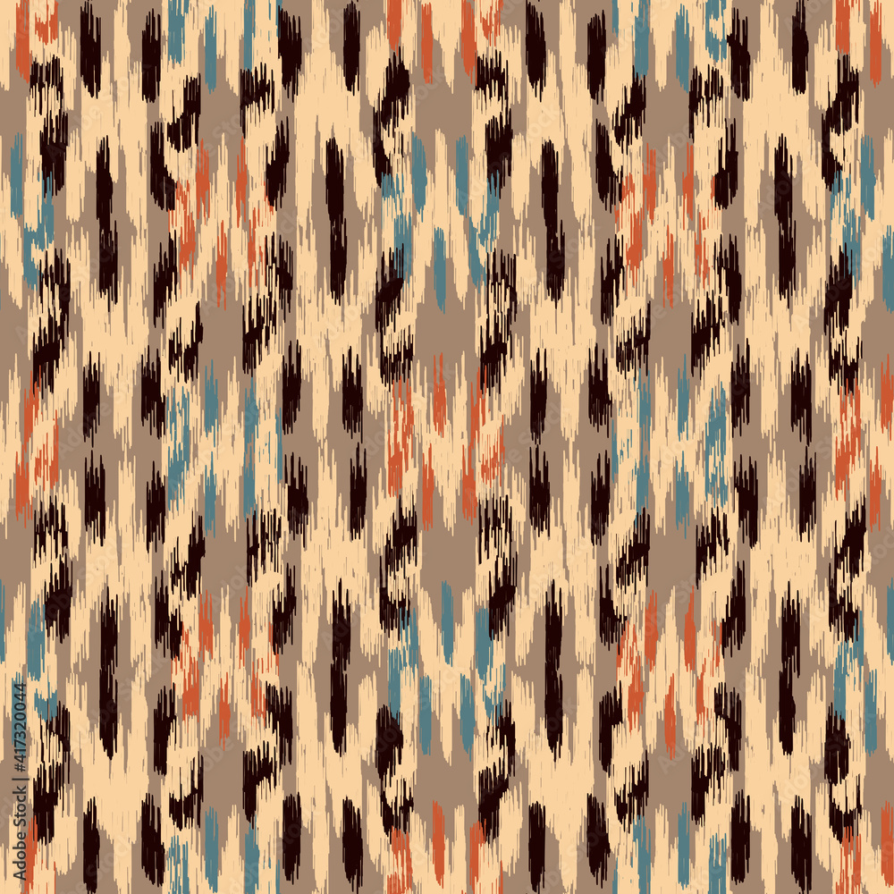 Poster seamless abstract pattern in doodle style with the image of colorful strokes.