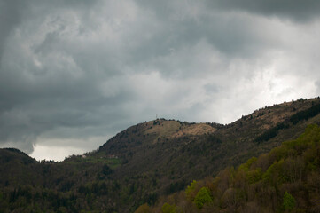 Fototapeta na wymiar ulian Alps Landscape in a Stormy Day