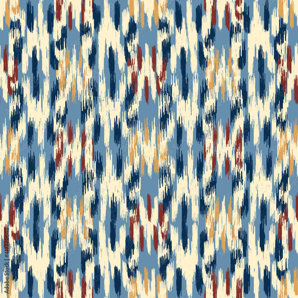 Poster seamless abstract pattern in doodle style with the image of colorful strokes.