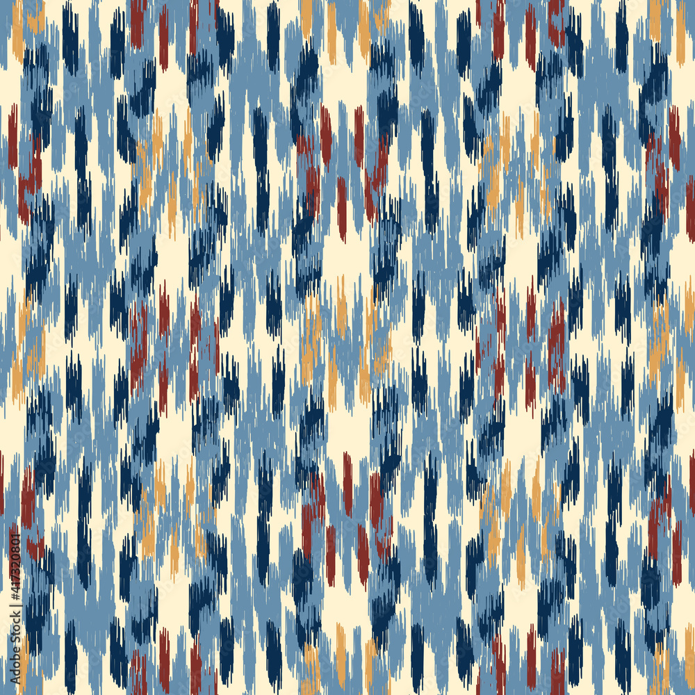 Poster seamless abstract pattern in doodle style with the image of colorful strokes.