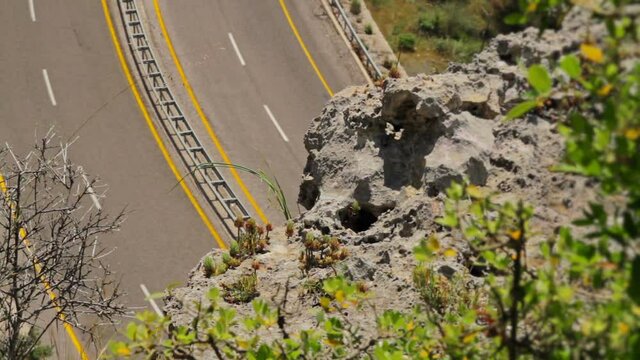 High-speed highway in the mountains in Turkey near Antalya Kemer