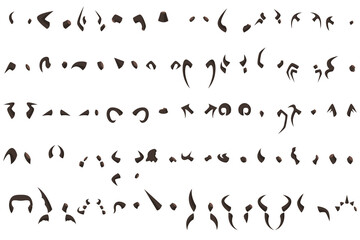 A large set of horns of various animals, demons and other creatures.