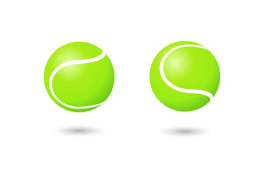 Tennis balls. Tennis balls on a white background with a shadow. Vector illustration