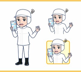 衛生的な服を着ている人