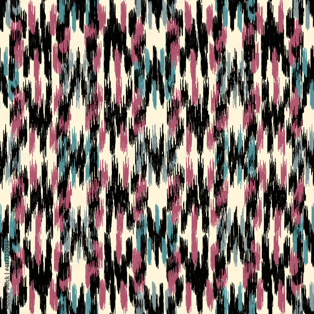 Poster seamless abstract pattern in doodle style with the image of colorful strokes.