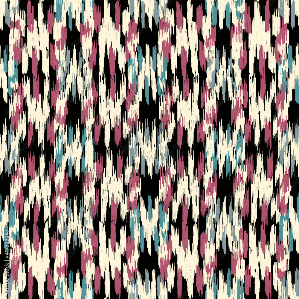 Poster seamless abstract pattern in doodle style with the image of colorful strokes.