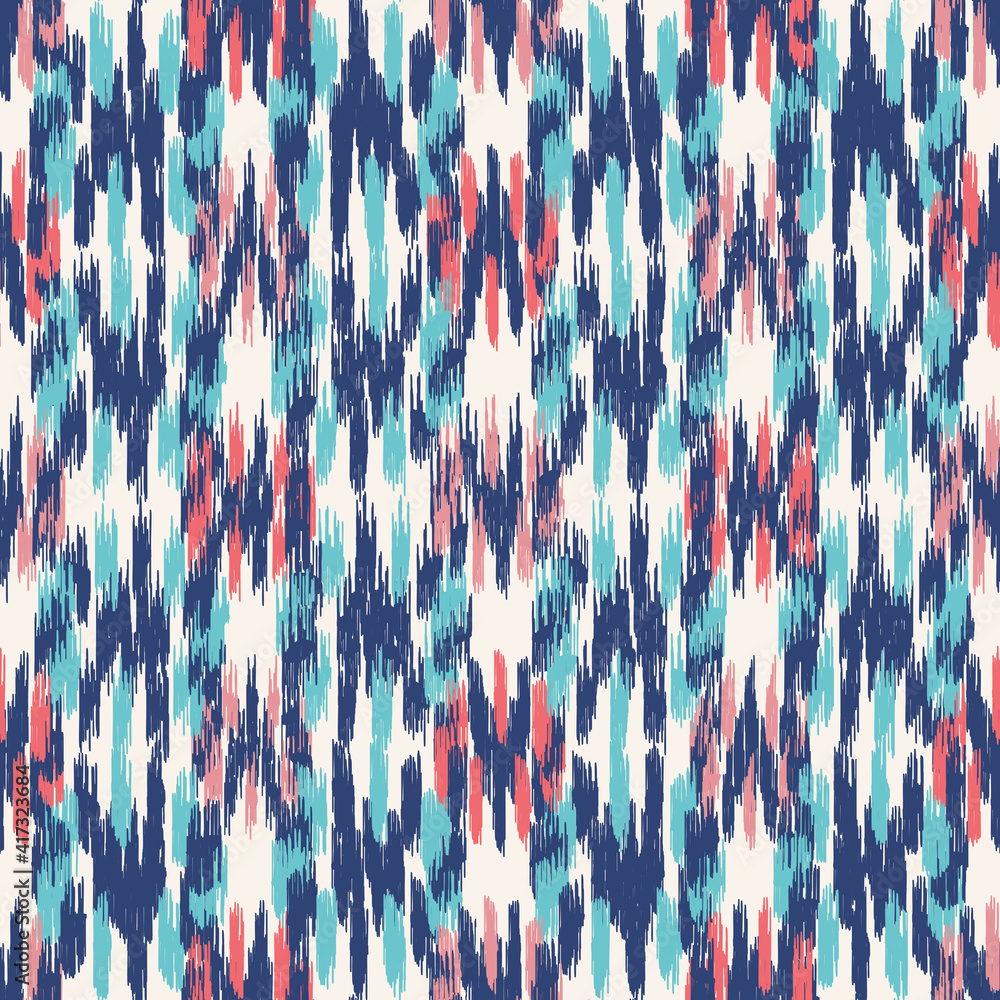 Poster seamless abstract pattern in doodle style with the image of colorful strokes.
