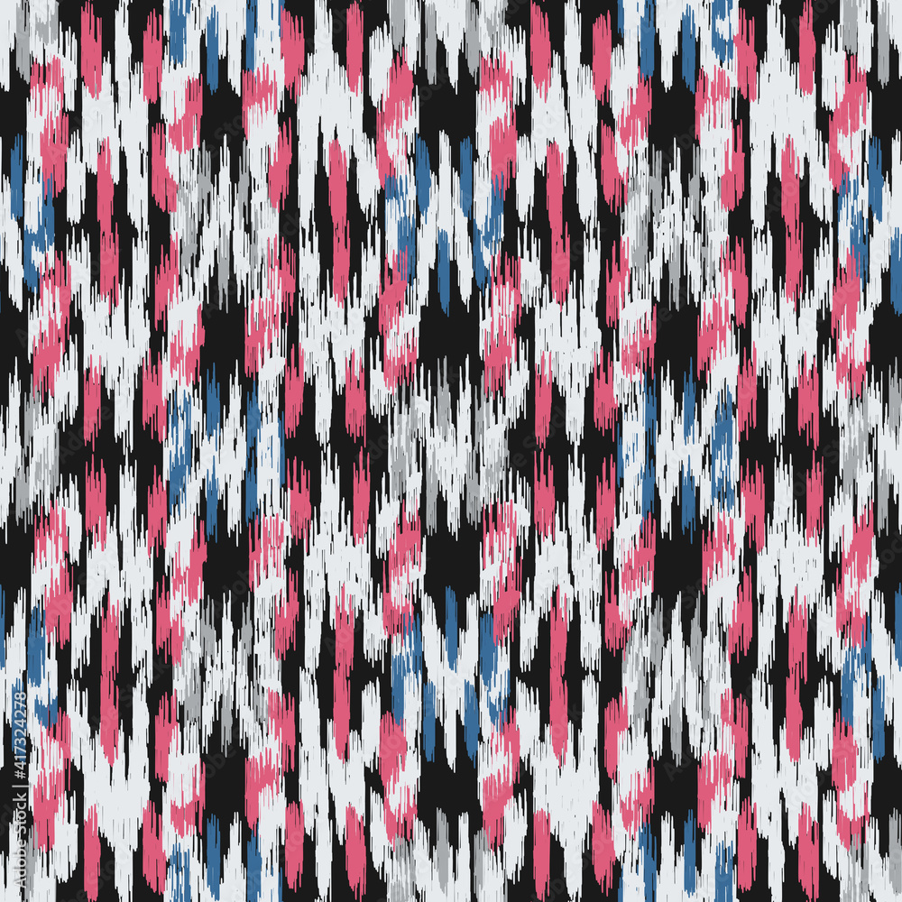 Poster seamless abstract pattern in doodle style with the image of colorful strokes.