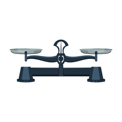 Antique scales vector illustration isolated on wite background