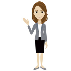 A illustration of a businesswoman