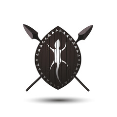 vector african shield creative logo