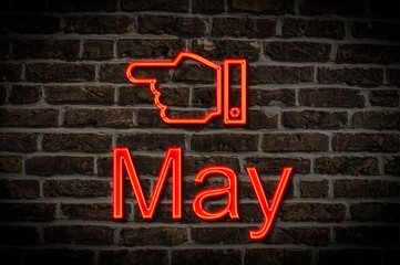 Obraz premium neon sign May