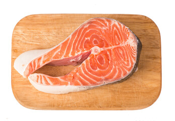 Salmon. Fresh Raw Salmon Red Fish Steak