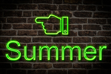 Obraz premium neon sign Summer