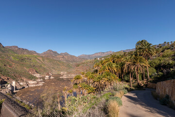 Vista de la Presa de Sorrueda, Gran Canaria