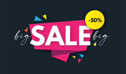 Big Sale design. Special offer poster template