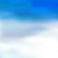 Vibrant blurred sea or sky clouds. Vector gradient background