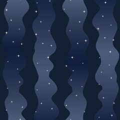 Fototapeta premium Vector Abstract Sparkling Sky Stripes in Navy Blue seamless pattern background. Perfect for fabric, wallpaper and scrapbooking projects.