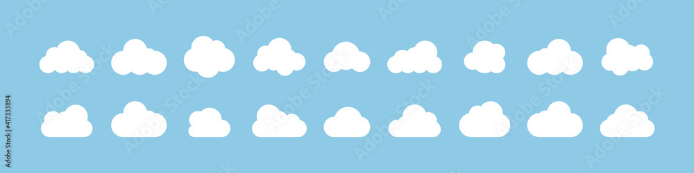 Canvas Prints cloud. clouds collection. cloud vector icons. vector illustration