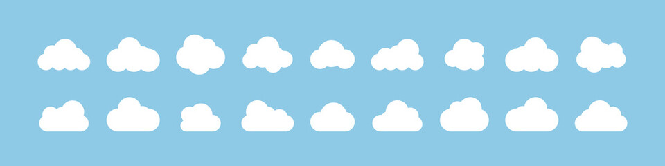 Cloud. Clouds collection. Cloud vector icons. Vector illustration