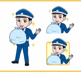 若い警備員の男性