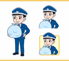 若い警備員の男性