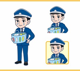 若い警備員の男性