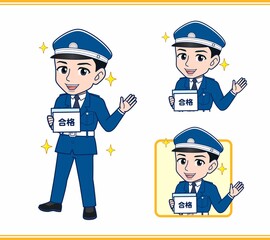 若い警備員の男性