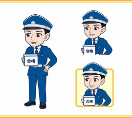 若い警備員の男性