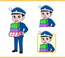 若い警備員の男性