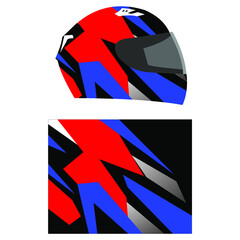 vector design of motor helmet design wrap around decal
