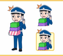 若い警備員の男性