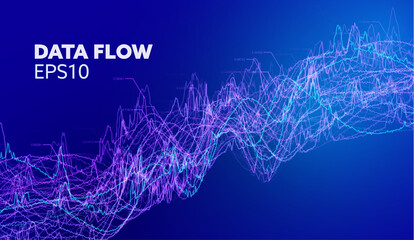 Data growth diagram. Finance growth vector background. Economy abstract vector background. Data monitor